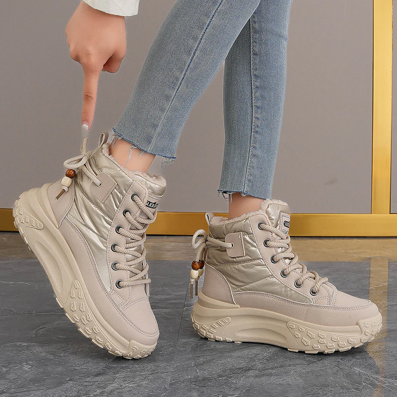 Damen modische hohe Sneakers mit isolierendem Futter und rutschfester Sohle Heidi Mode - Image 2