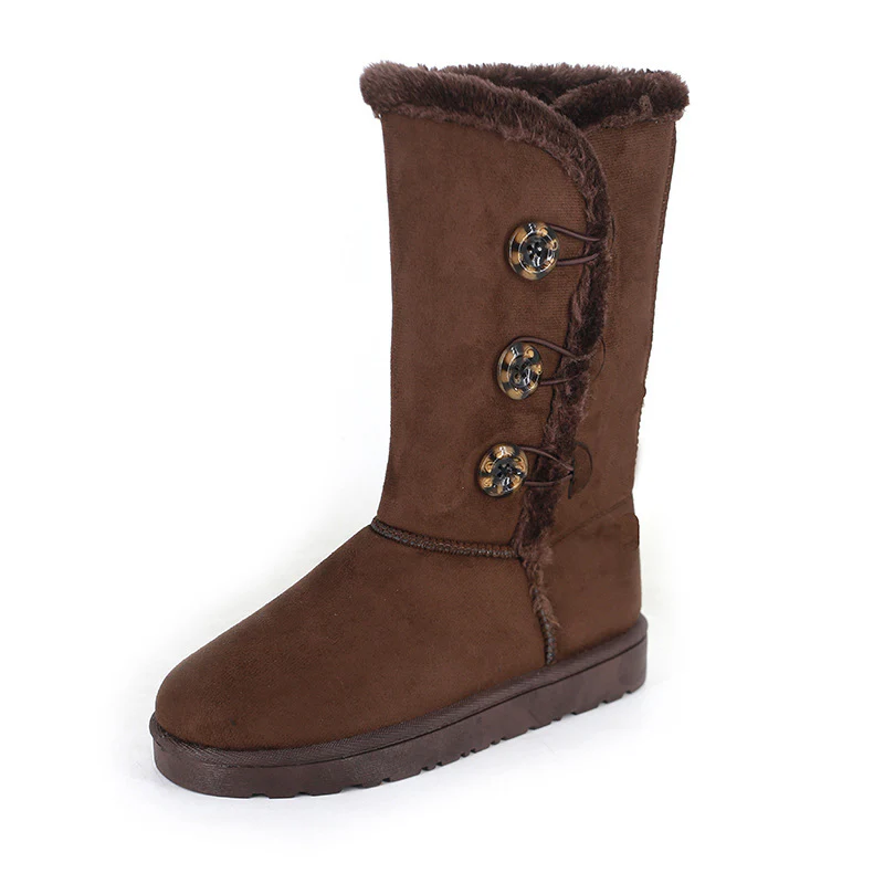Damen modische Kurzstiefel mit wohligem Kunstfell und stilvollen Knopf-Details Heidi Mode - Image 6