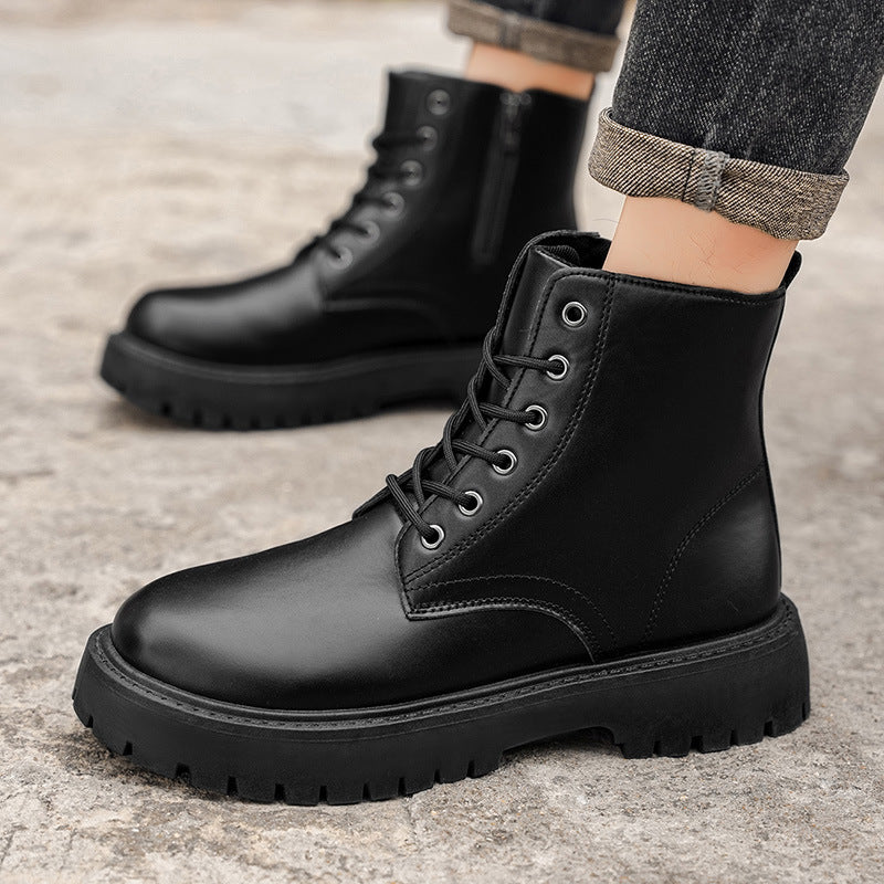 Damen Modische Lederboots mit praktischem Reißverschluss und robustem Profil Heidi Mode - Image 4