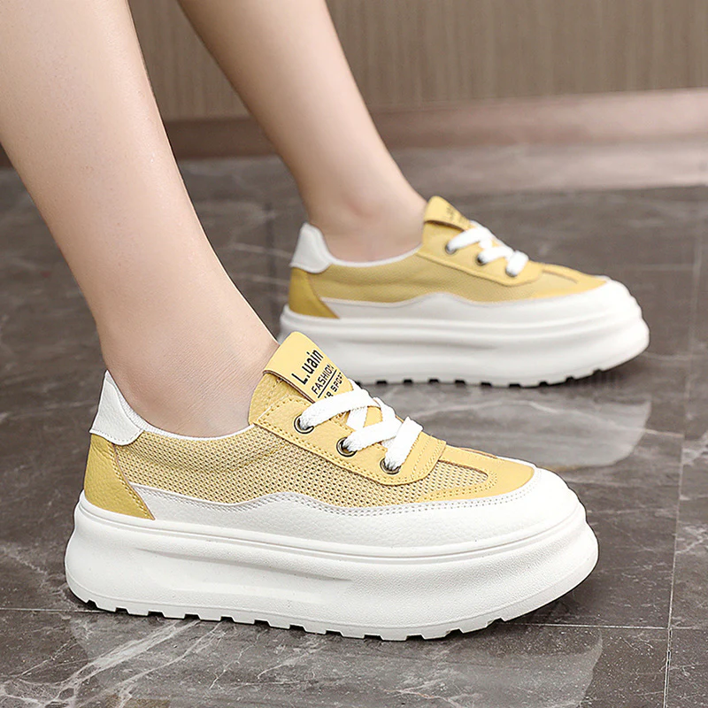 Damen modische Lifestyle Sneaker mit dicker Laufsohle und atmungsaktivem Obermaterial Heidi Mode - Image 4
