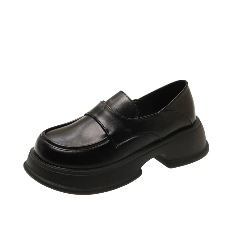 Damen modische Loafers mit dickem Plateau-Heel und elegantem Lederfinish Heidi Mode - Image 6