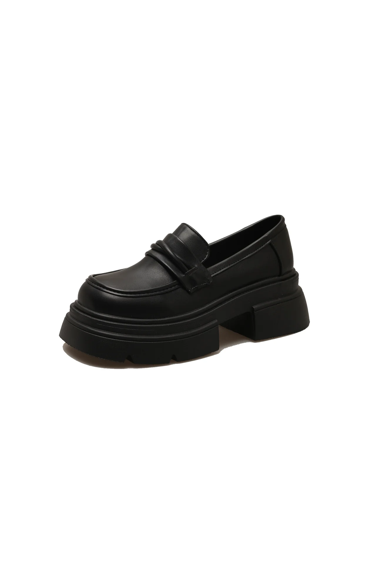 Damen Modische Loafers mit glänzender Oberfläche und robustem Plateau Heidi Mode - Image 7