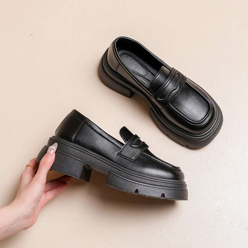 Damen modische Loafers mit robustem Plateau und eleganter Schnalle Heidi Mode - Image 4