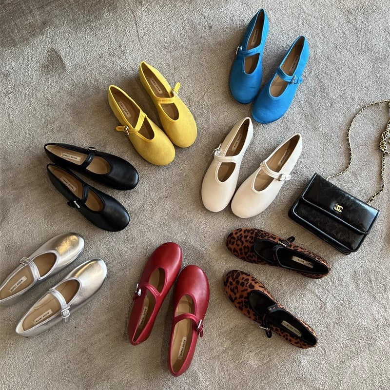 Damen modische Mary Janes mit verstellbarem Riemen und glänzender Oberfläche Heidi Mode - Image 2