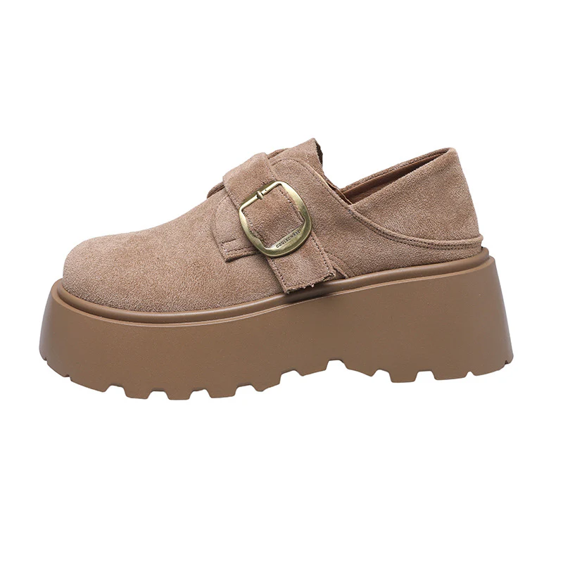Damen Modische Mokassins mit robustem Plateau und verstellbarem Riemen Heidi Mode - Image 5