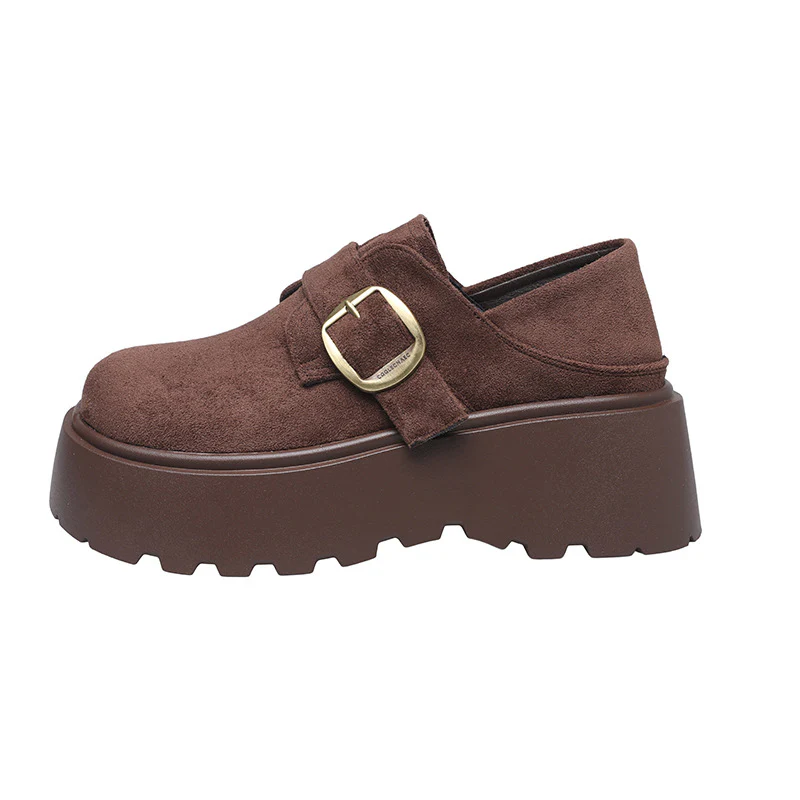 Damen Modische Mokassins mit robustem Plateau und verstellbarem Riemen Heidi Mode - Image 6