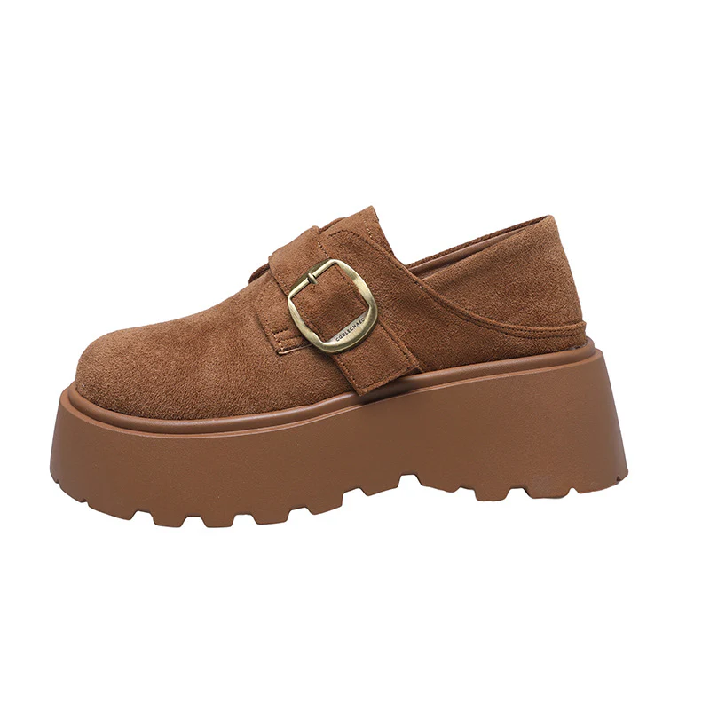 Damen Modische Mokassins mit robustem Plateau und verstellbarem Riemen Heidi Mode - Image 8
