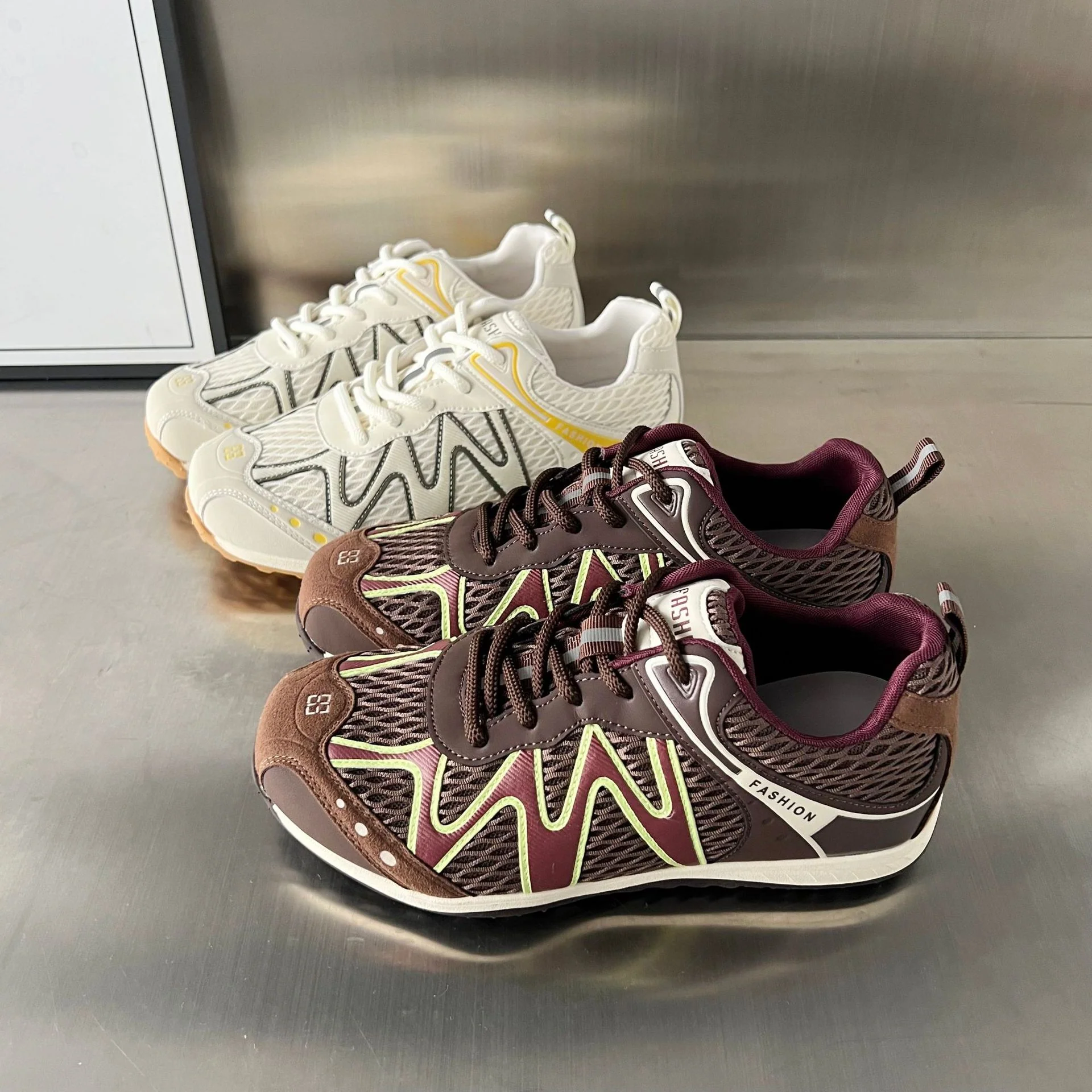 Damen modische Outdoor-Sneakers mit atmungsaktiver Mesh-Oberfläche und rutschfester Sohle Heidi Mode - Image 3