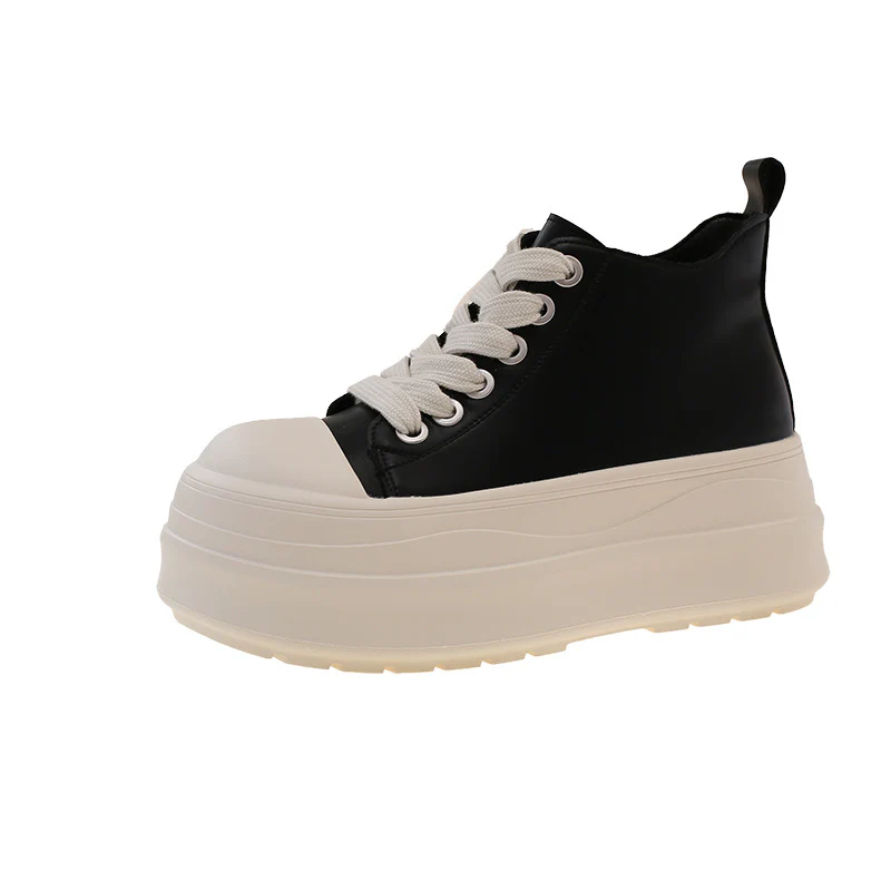 Damen modische Plateau-Hochschuh Sneakers mit dreifarbiger Sohle Heidi Mode - Image 5