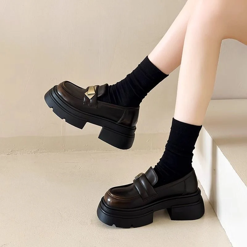 Damen Modische Plateau-Loafers mit komfortabler Sohle und elegantem Design Heidi Mode - Image 3