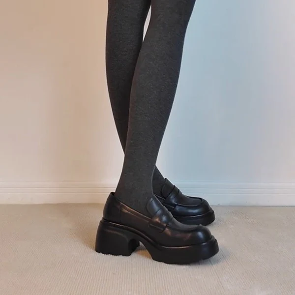 Damen modische Plateau-Schuhe mit klassischem Schnallenabschluß und robustem Blockabsatz Heidi Mode - Image 3