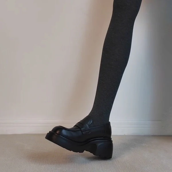 Damen modische Plateau-Schuhe mit klassischem Schnallenabschluß und robustem Blockabsatz Heidi Mode - Image 4