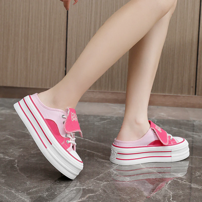 Damen modische Plateau Sneaker mit abnehmbaren Riemen Heidi Mode - Image 3
