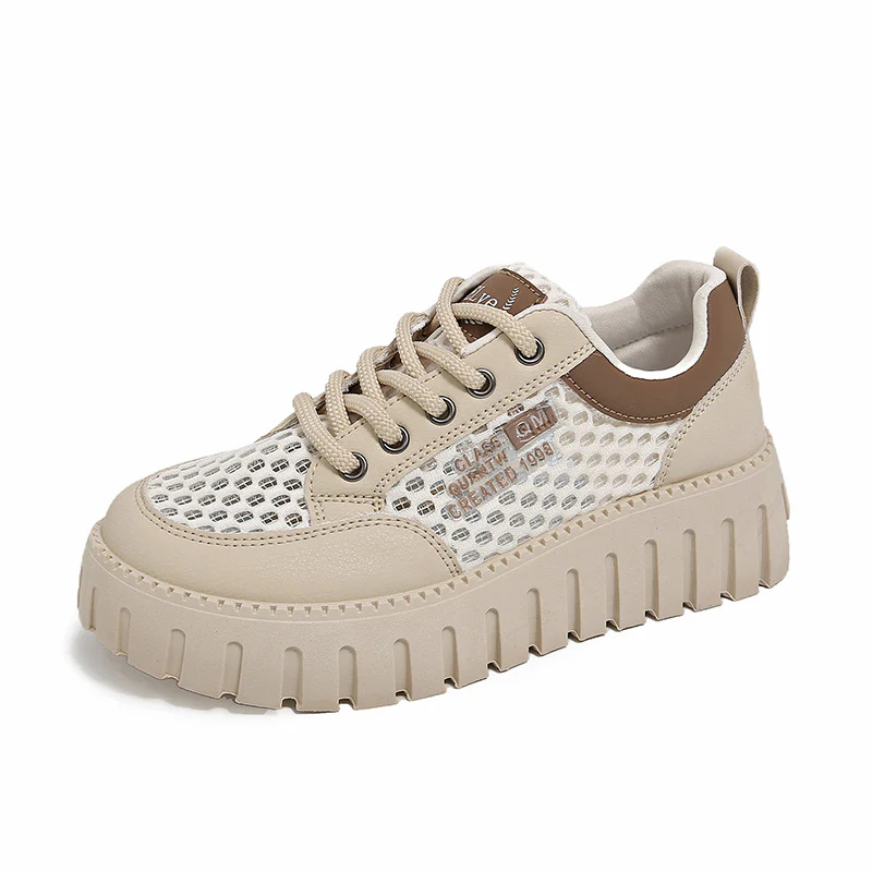 Damen modische Plateau-Sneaker mit atmungsaktivem Netz und robustem Sohlenprofil Heidi Mode - Image 5