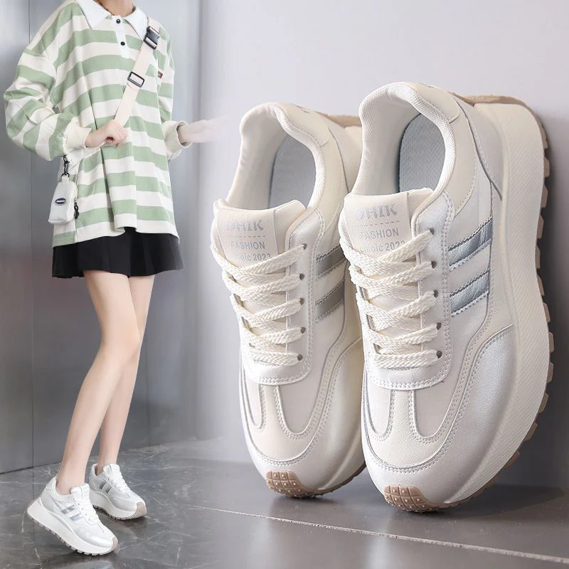 Damen Modische Plateau-Sneaker mit bequemem Fußbett und sportlichem Design Heidi Mode - Image 3