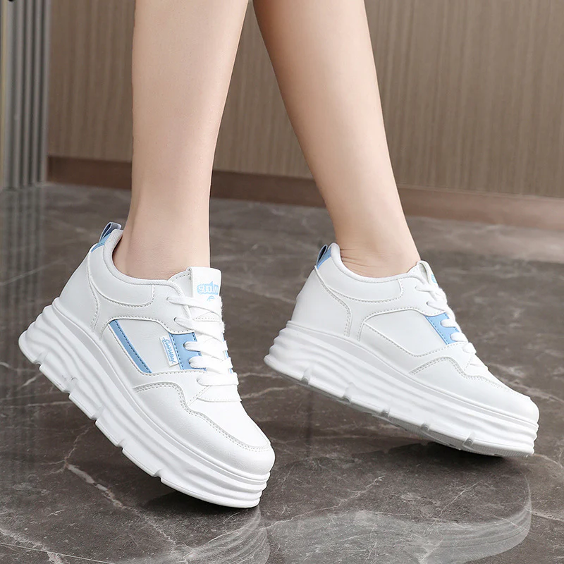 Damen modische Plateau-Sneaker mit dämpfendem Sohlenprofil und strukturiertem Obermaterial Heidi Mode - Image 3
