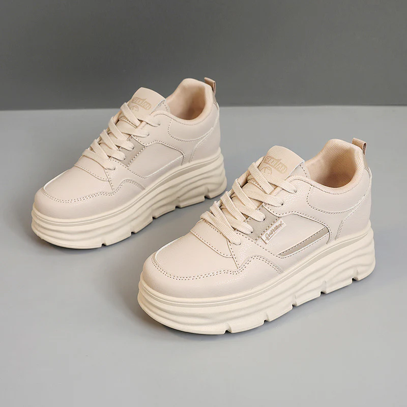 Damen modische Plateau-Sneaker mit dämpfendem Sohlenprofil und strukturiertem Obermaterial Heidi Mode - Image 6