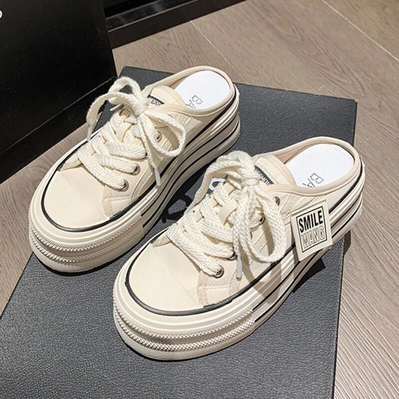 Damen modische Plateau-Sneaker mit elastischem Schnürsystem und robustem Sohlenprofil Heidi Mode - Image 4