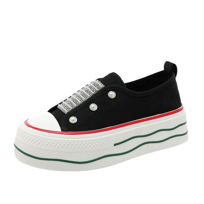 Damen modische Plateau-Sneaker mit glitzernden Akzenten und elastischem Einstieg Heidi Mode - Image 5