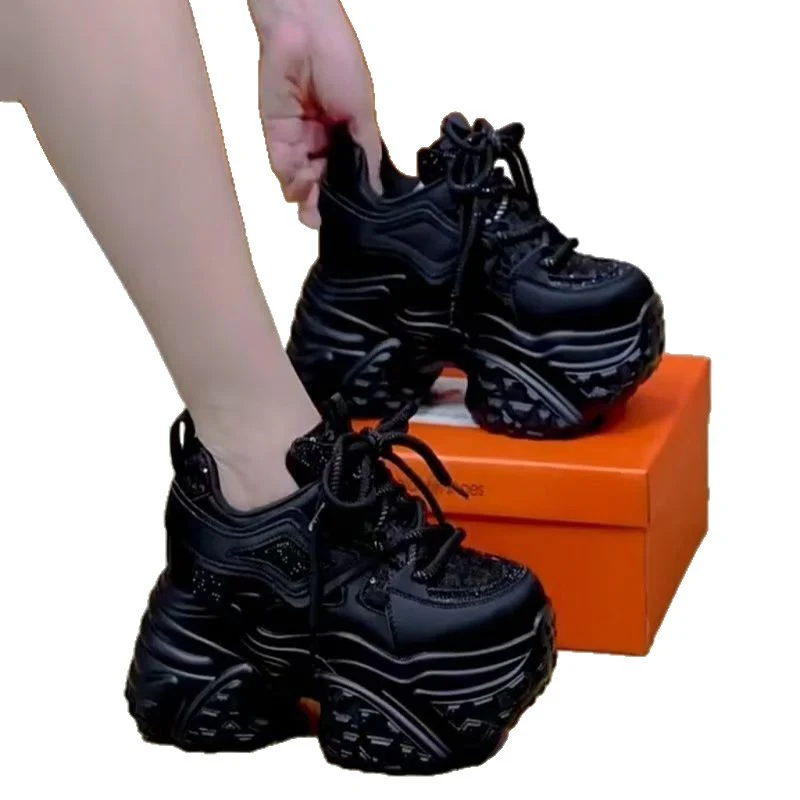 Damen modische Plateau-Sneaker mit glitzernden Akzenten und stabiler Laufsohle Heidi Mode - Image 5