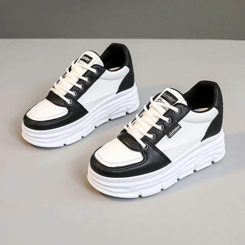 Damen modische Plateau-Sneaker mit rutschfester Sohle und bequemer Polsterung Heidi Mode - Image 8