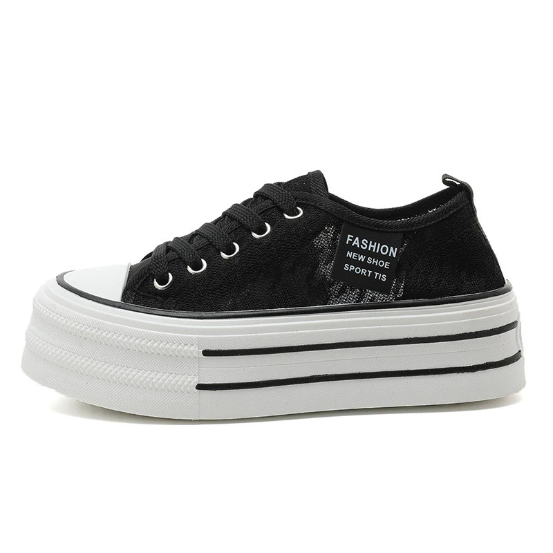 Damen modische Plateau-Sneaker mit strapazierfähigem Obermaterial und dämpfender Laufsohle Heidi Mode - Image 6
