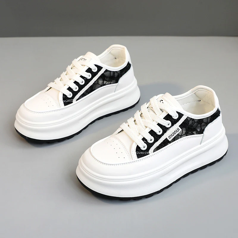 Damen modische Plateau-Sneaker mit trendiger Oberflächenstruktur und dämpfender Laufsohle Heidi Mode - Image 6