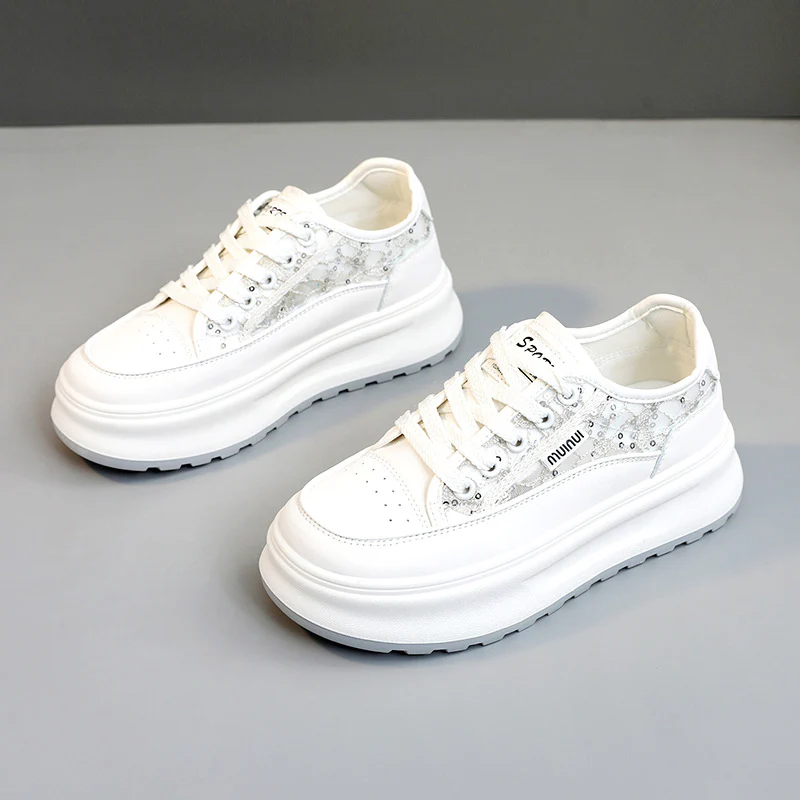 Damen modische Plateau-Sneaker mit trendiger Oberflächenstruktur und dämpfender Laufsohle Heidi Mode - Image 7