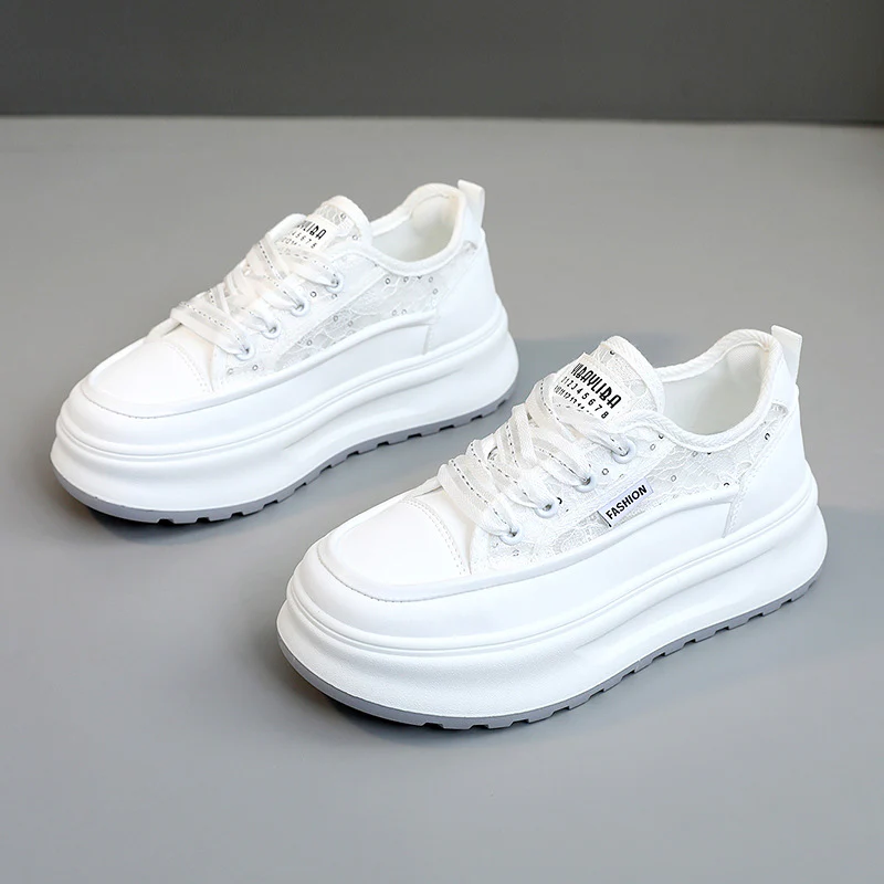 Damen modische Plateau Sneakers mit atmungsaktiver Mesh-Oberfläche und komfortabler Dämpfung Heidi Mode - Image 7