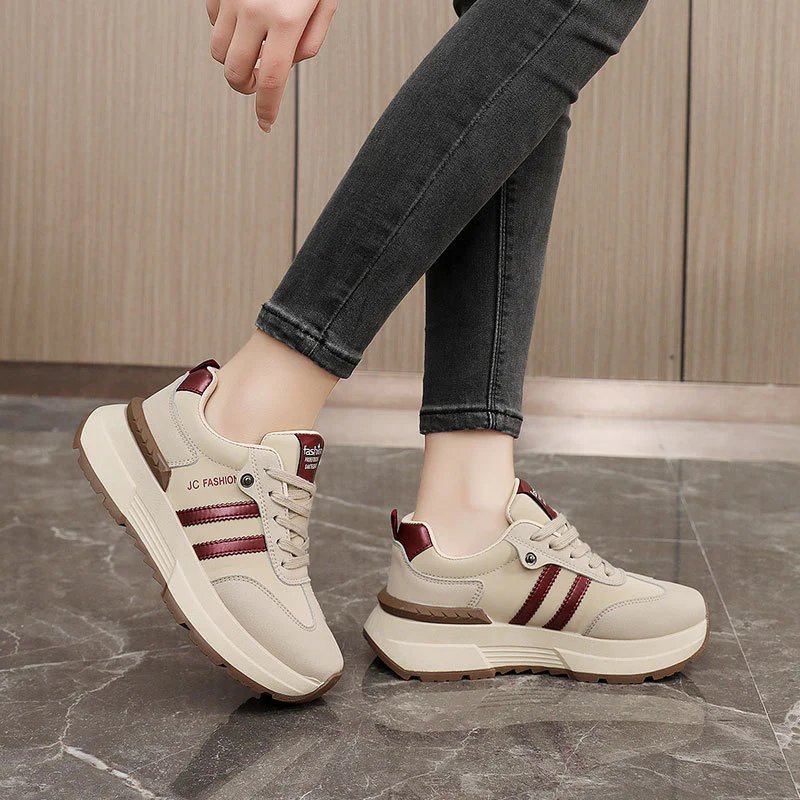 Damen modische Plateau Sneakers mit atmungsaktiver Oberflächenstruktur Heidi Mode - Image 3