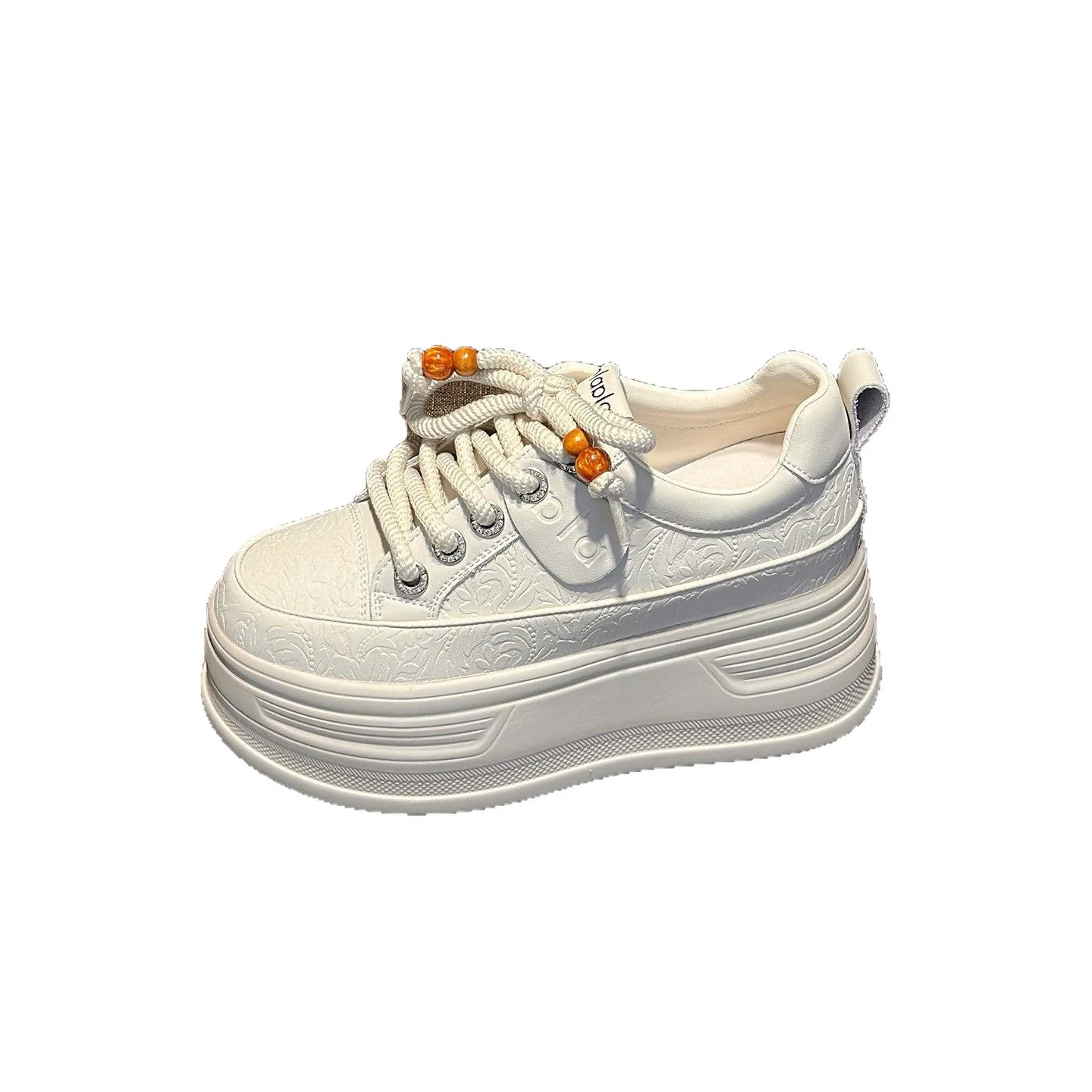 Damen modische Plateau Sneakers mit dekorativen Schnürsenkeln und strukturiertem Obermaterial Heidi Mode - Image 5