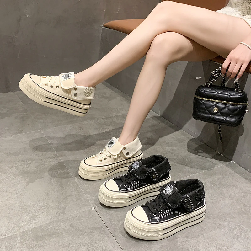 Damen Modische Plateau Sneakers mit hohem Tragekomfort und flexiblem Obermaterial Heidi Mode - Image 3
