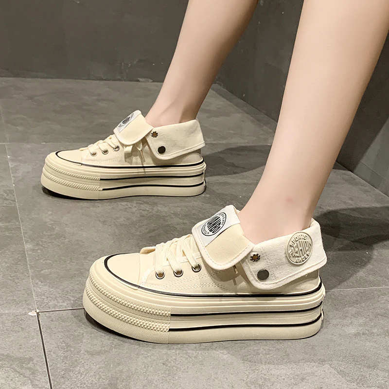 Damen Modische Plateau Sneakers mit hohem Tragekomfort und flexiblem Obermaterial Heidi Mode - Image 6