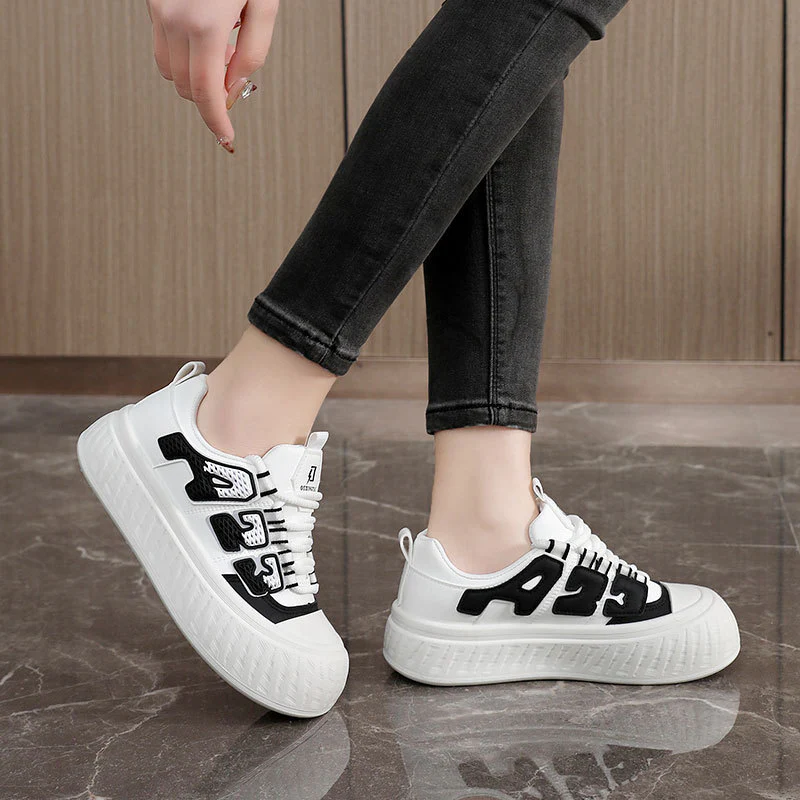 Damen modische Plateau Sneakers mit innovativem Design und stoßdämpfendem Profil Heidi Mode - Image 3