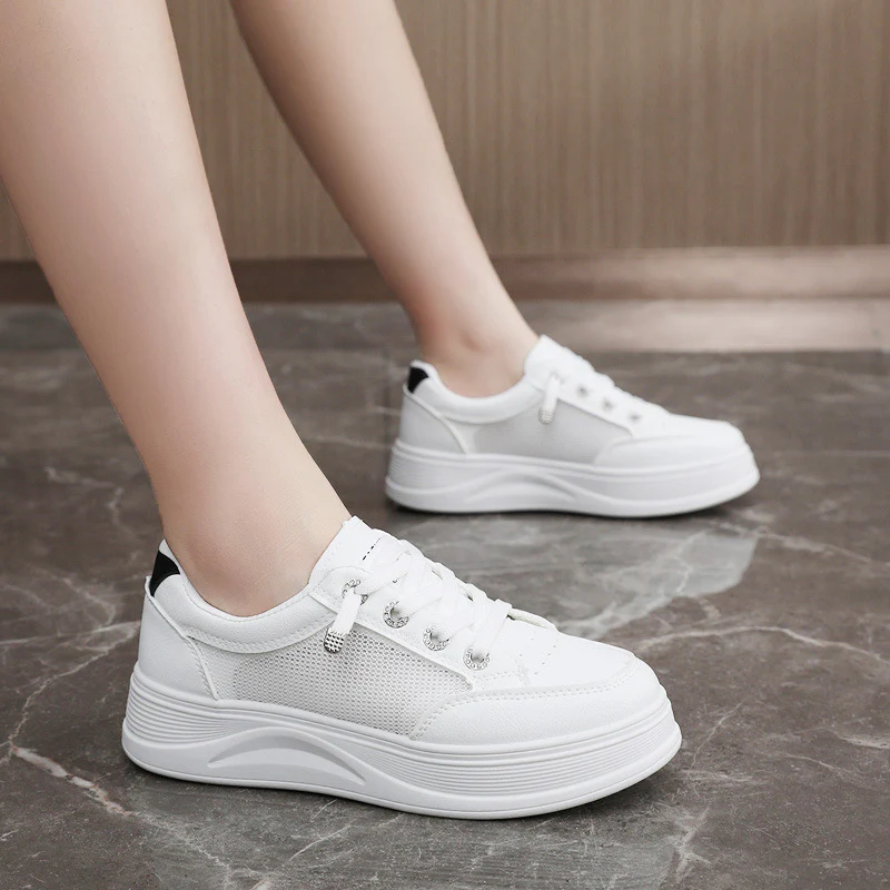Damen modische Plateau Sneakers mit innovativer Dämpfung und atmungsaktiver Obermaterialstruktur Heidi Mode - Image 3