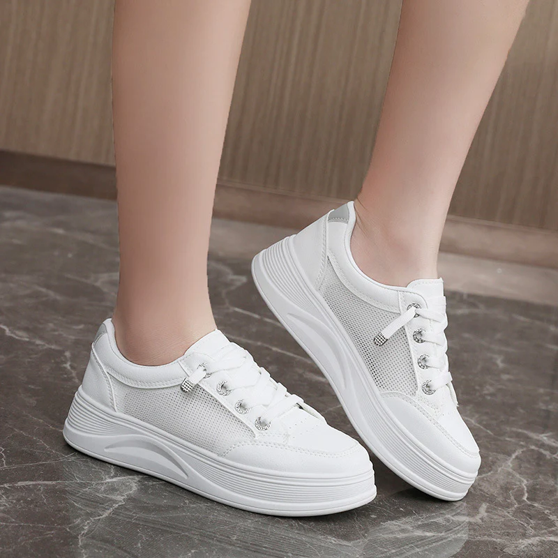Damen modische Plateau Sneakers mit innovativer Dämpfung und atmungsaktiver Obermaterialstruktur Heidi Mode - Image 4