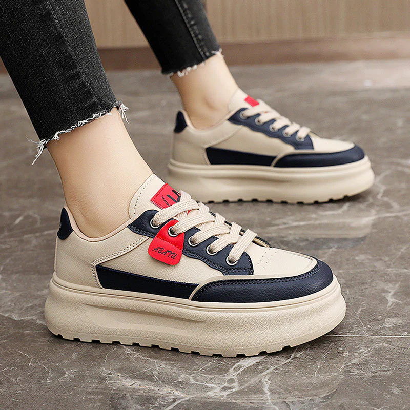 Damen modische Plateau Sneakers mit robusten Kontrasteinsätzen und komfortabler Dämpfung Heidi Mode - Image 3