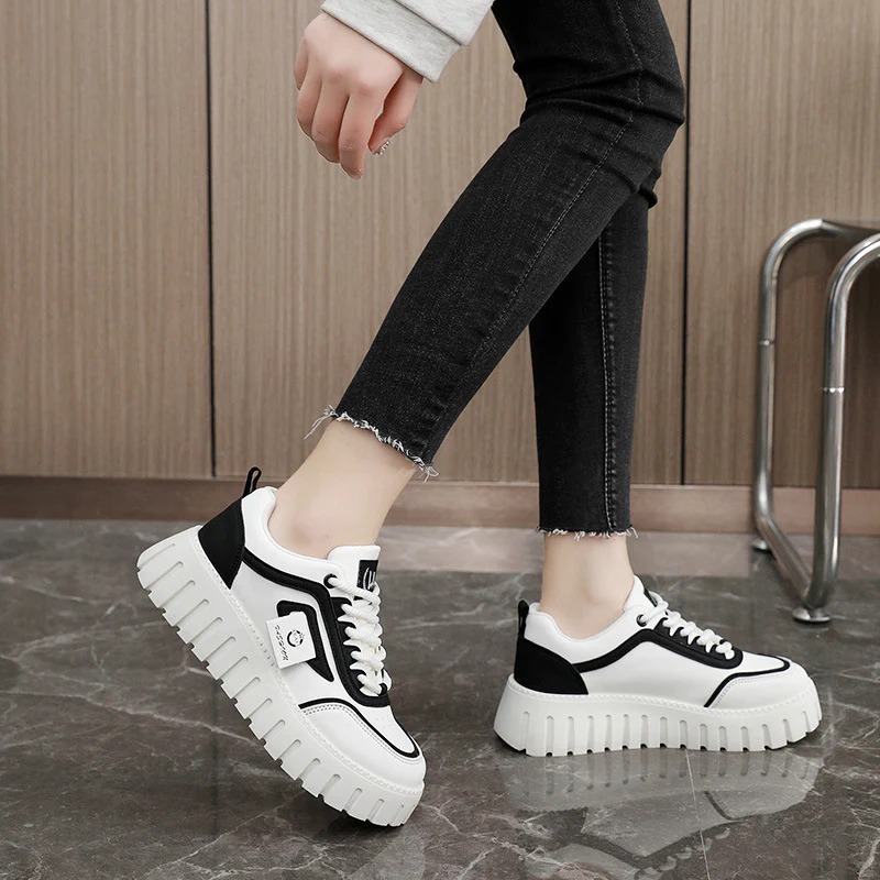 Damen modische Plateau Sneakers mit rutschfester Sohle und atmungsaktivem Obermaterial Heidi Mode - Image 3