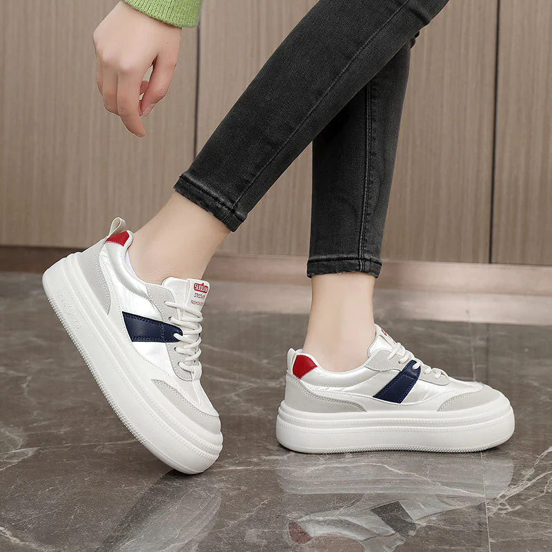 Damen modische Plateau Sneakers mit stabiler Laufsohle und atmungsaktivem Obermaterial Heidi Mode - Image 3