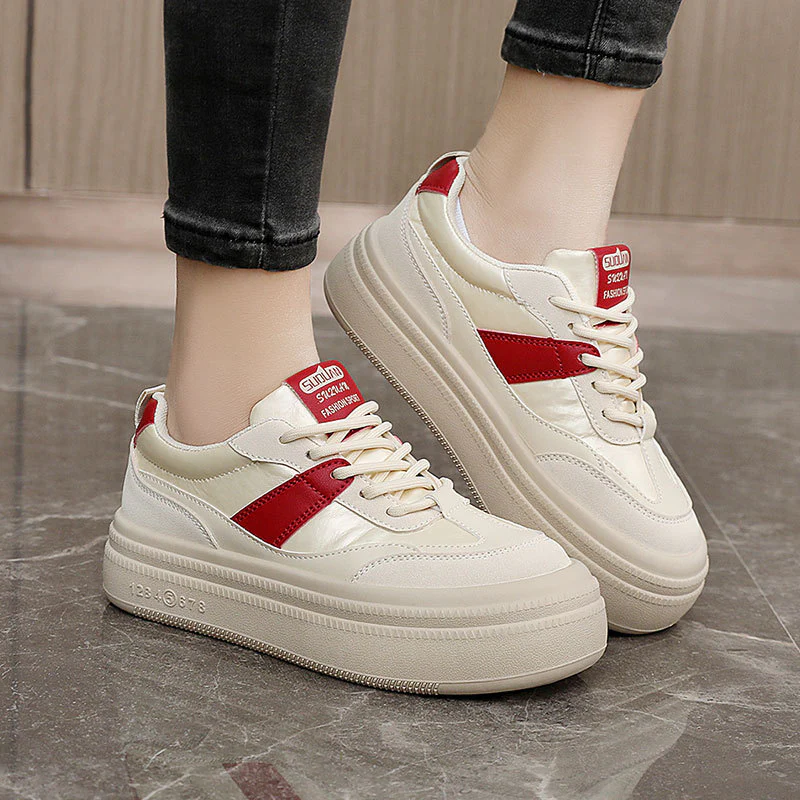 Damen modische Plateau Sneakers mit stabiler Laufsohle und atmungsaktivem Obermaterial Heidi Mode - Image 4