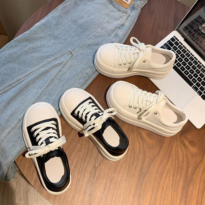 Damen Modische Plateau Sneakers mit stilvollem Obermaterial und bequemer Dämpfung Heidi Mode - Image 4