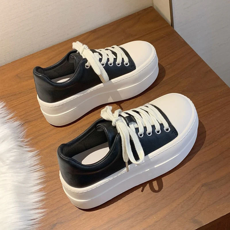 Damen Modische Plateau Sneakers mit stilvollem Obermaterial und bequemer Dämpfung Heidi Mode - Image 7