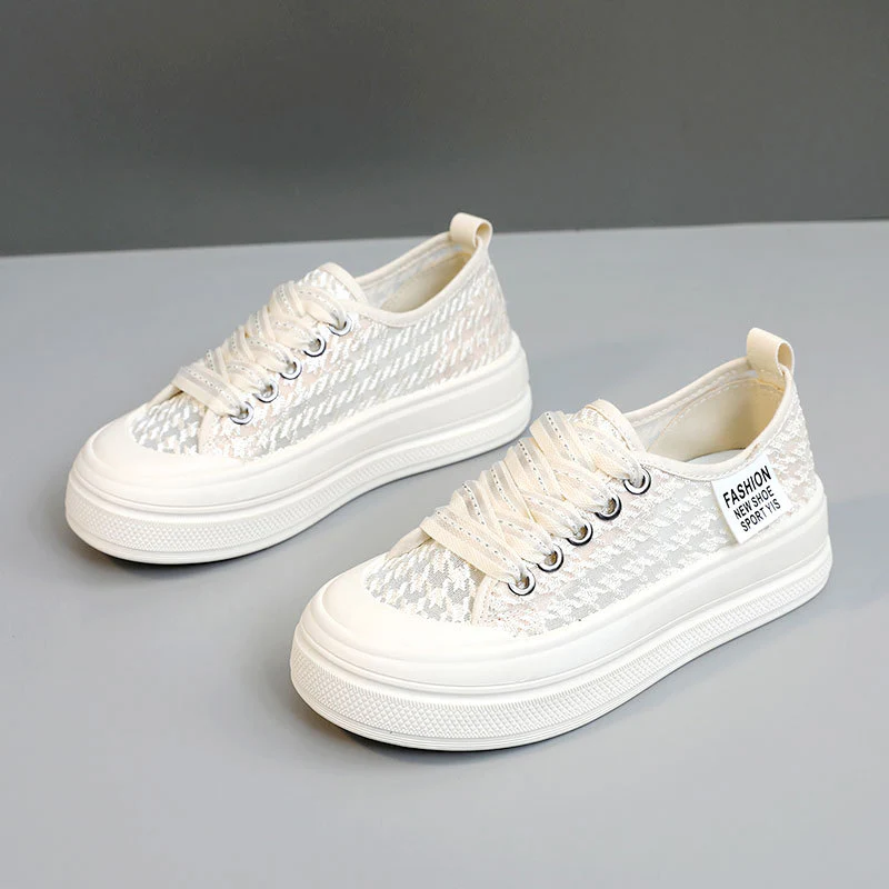 Damen modische Plateausneaker mit atmungsaktiver Mesh-Oberfläche und rutschfester Sohle Heidi Mode - Image 6