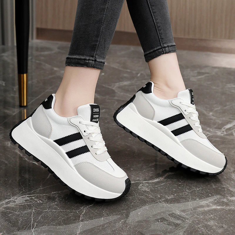 Damen Modische Plateausneaker mit atmungsaktiver Mesh-Oberfläche und stoßdämpfendem Sohlenprofil Heidi Mode - Image 4