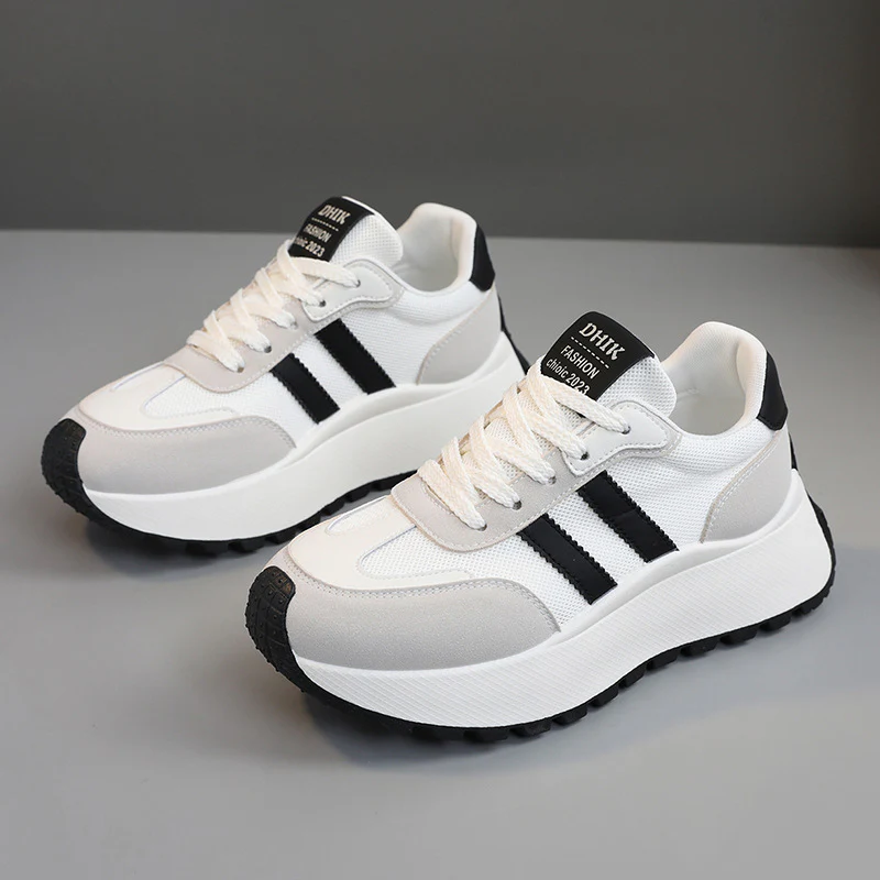 Damen Modische Plateausneaker mit atmungsaktiver Mesh-Oberfläche und stoßdämpfendem Sohlenprofil Heidi Mode - Image 7