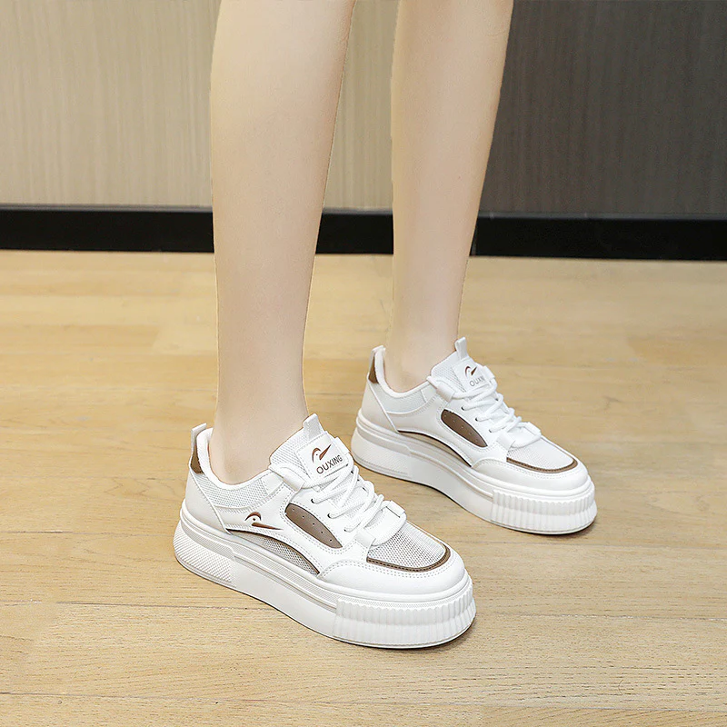 Damen modische Plateausneaker mit atmungsaktiver Oberflächenstruktur Heidi Mode - Image 3