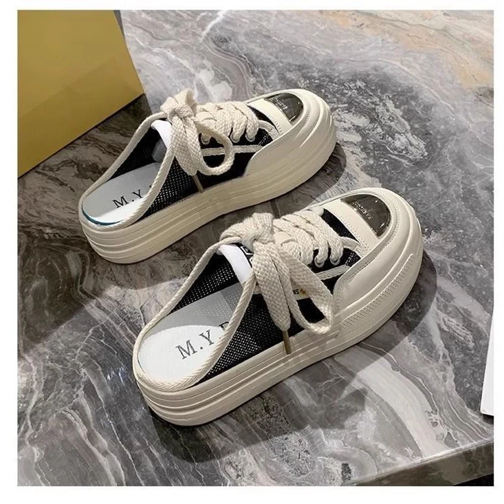 Damen modische Plateausneaker mit atmungsaktiver Oberflächenstruktur und robustem Sohlenprofil Heidi Mode - Image 2