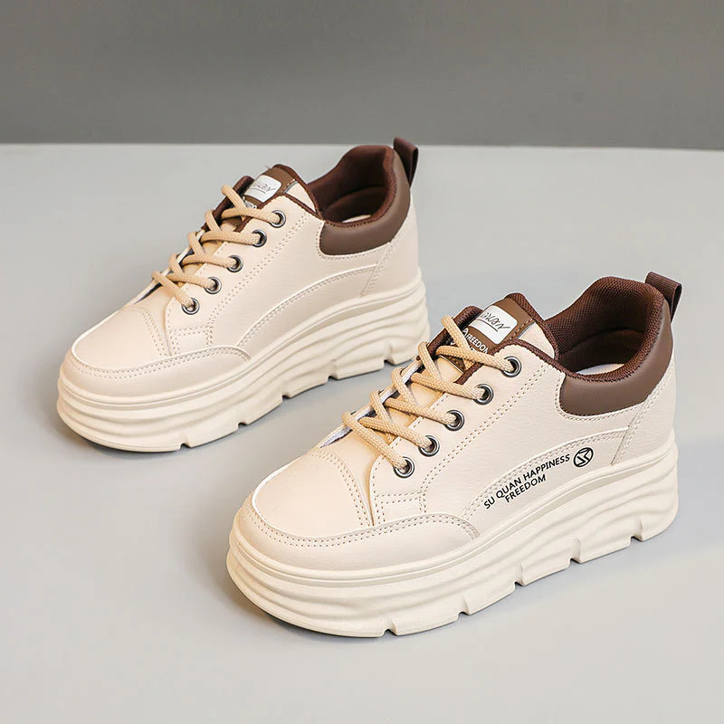 Damen modische Plateausneaker mit verstärktem Sohlenprofil und atmungsaktiver Oberflächenstruktur Heidi Mode - Image 2