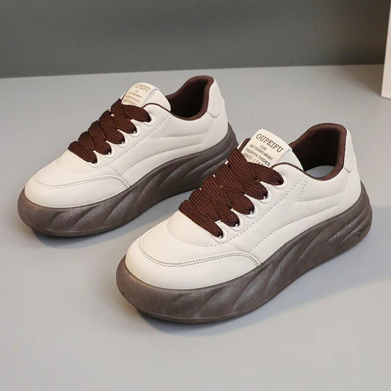 Damen modische Plateausneakers mit ergonomischer Dämpfung und atmungsaktiver Oberflächenstruktur Heidi Mode - Image 2
