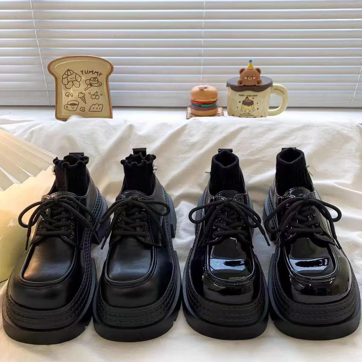 Damen Modische Plattform-Schnürschuhe mit einzigartigem Design und dicker Sohle Heidi Mode - Image 3